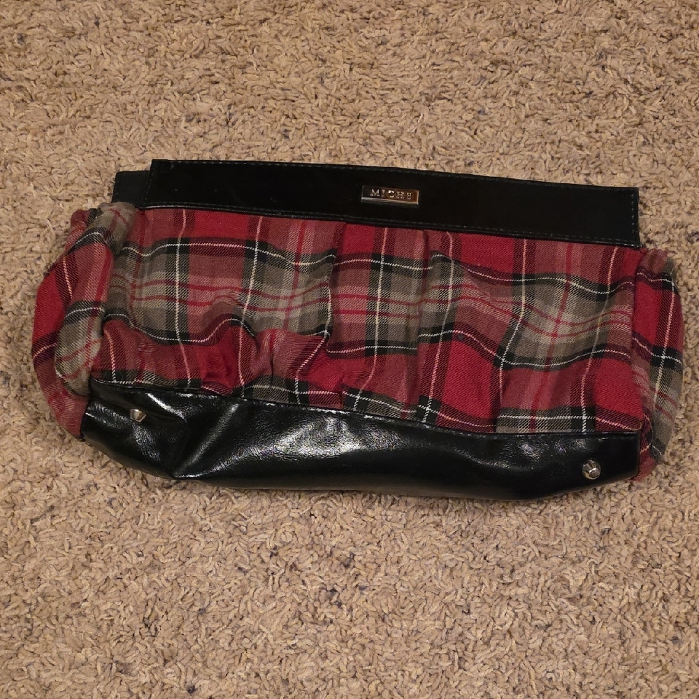 Red and Black Plaid Women's Clutch